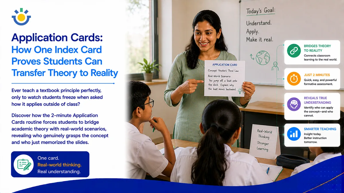 Application Cards: How One Index Card Proves Students Can Transfer Theory to Reality